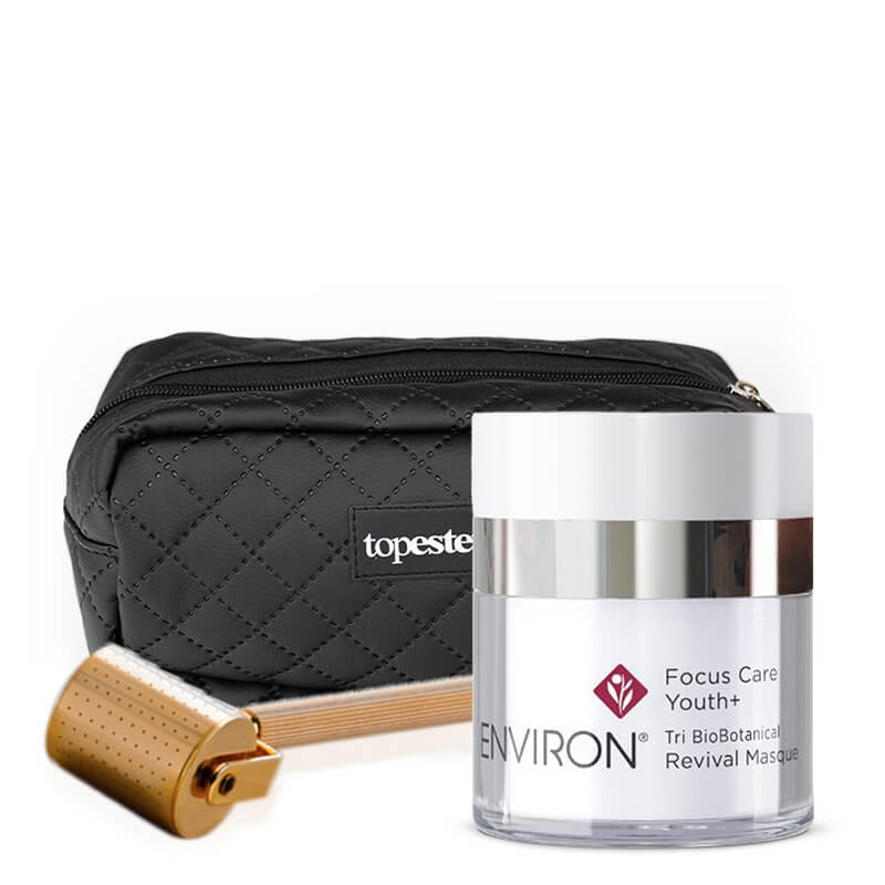 Environ Gold Roll-CIT + Revival Masque ZESTAW Złoty wałek kosmetyczny 0,2 mm + Maska intensywnie rewitalizująca 50 ml + Kosmetyczka 1 szt