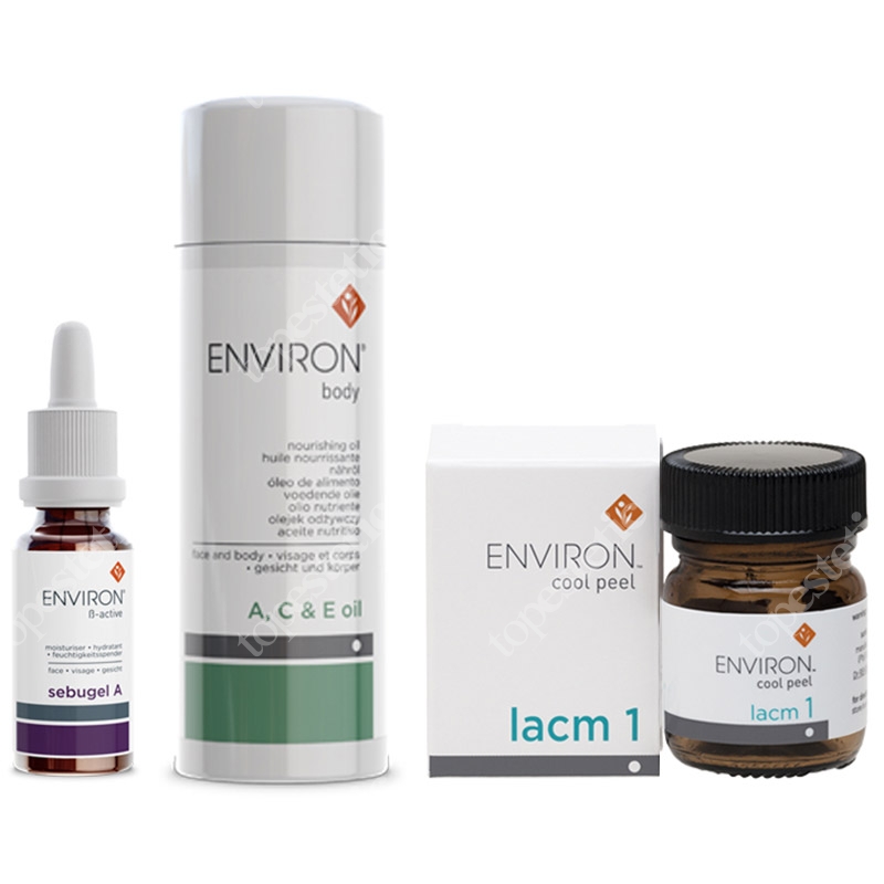 Environ Pakiet 2 - Trądzik ZESTAW Peeling chłodzący 25 ml + Olejek odżywczy 100 ml + Żel 30 ml