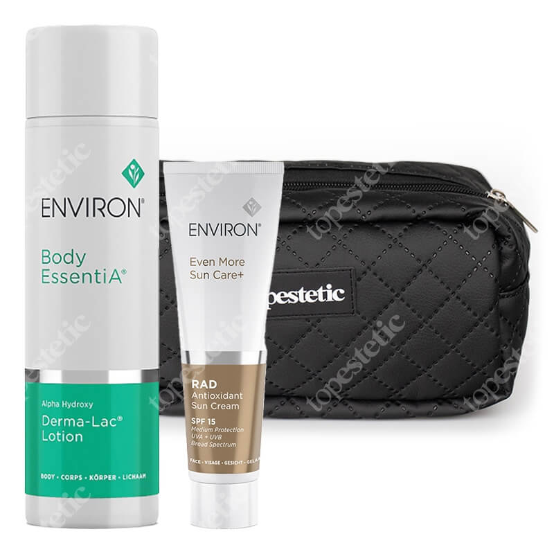 Environ RAD SPF 15 + Derma-Lac Lotion + Kosmetyczka Topestetic Gratis ZESTAW Krem RAD SPF 100 ml + Nawilżacz do ciała 200 ml + Kosmetyczka czarna 1 szt