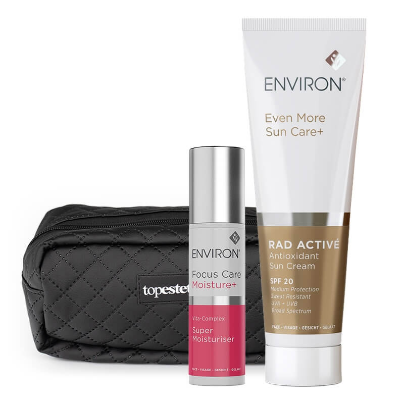 Environ RAD SPF 20 + Super Moisturiser + Kosmetyczka ZESTAW Krem 100 ml + Super nawilżacz 50 ml + Kosmetyczka czarna 1 szt