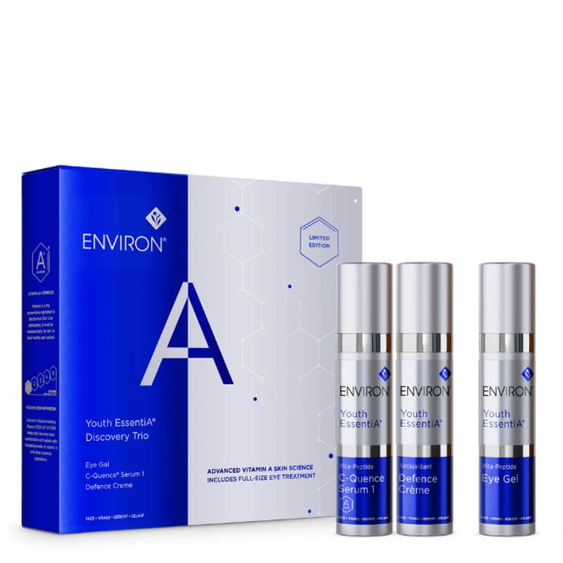 Environ Youth EssentiA Discovery Trio ZESTAW Żel wokół oczu 10 ml + Serum 10 ml + Krem odżywczy 10 ml