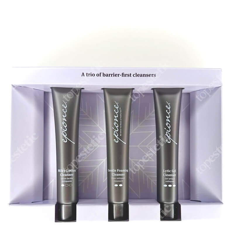 Epionce A Trio Of Barrier First Cleansers ZESTAW Mleczko oczyszczające 12 ml + Pianka oczyszczająca 12 ml + Lityczny żel oczyszczający 12 ml