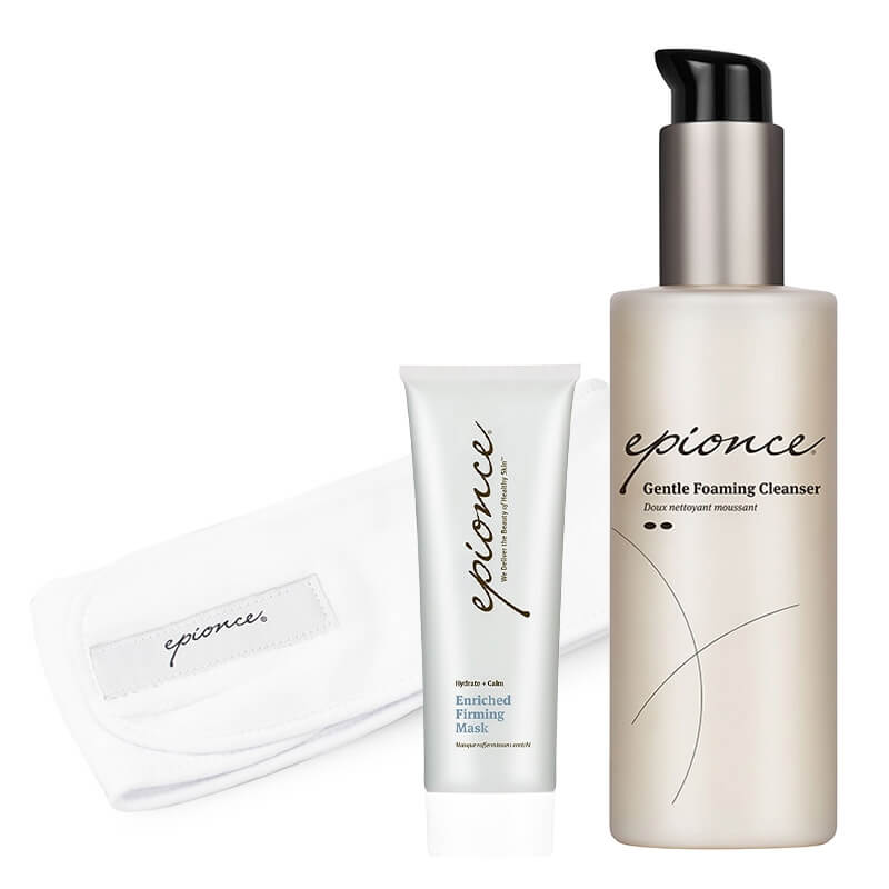 Epionce Clean And Firm Set ZESTAW Pianka oczyszczająca 170 ml + Maska ultra kojąca 75 g + Opaska na głowę 1 szt GRATIS
