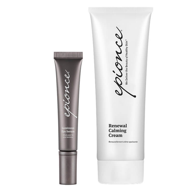 Epionce Glow Skin ZESTAW Serum rozświetlające pod oczy 15 ml + Rewitalizujący krem kojący 75 g