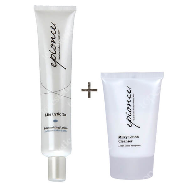 Epionce Lite Lytic Tx + Milky Lotion Cleanser ZESTAW Naprawczy krem lityczny (cera normalna i problemowa) 50 ml + Delikatne mleczko oczyszczające 30 ml