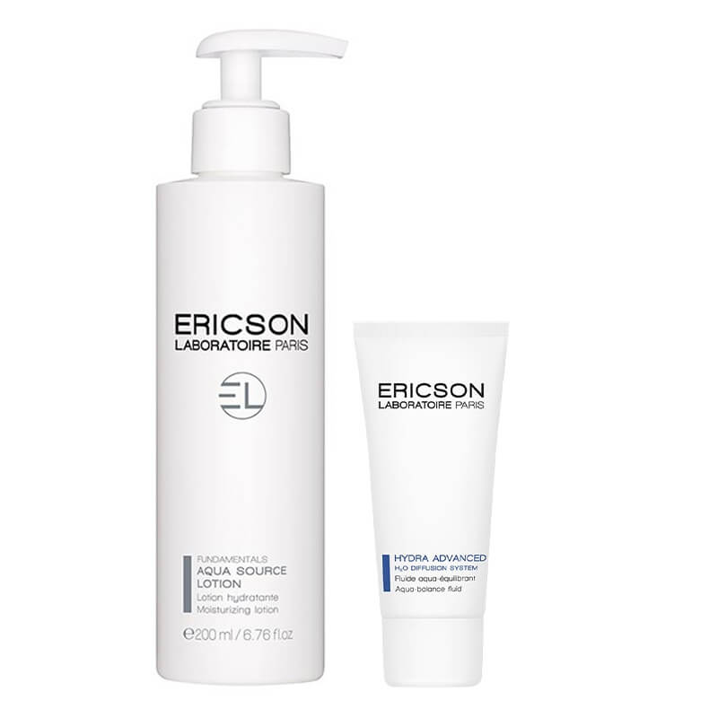 Ericson Laboratoire Aqua Source Lotion + Aqua Balance Fluid ZESTAW Tonik oczyszczający 200 ml + Lekki fluid do twarzy 50 ml