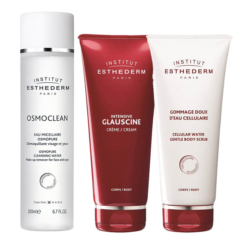 Esthederm Anti Cellulite Body Set + Płyn micelarny GRATIS ZESTAW Peeling do ciała 200 ml + Krem modelujący sylwetkę 200 ml + Płyn micelarny 200 ml