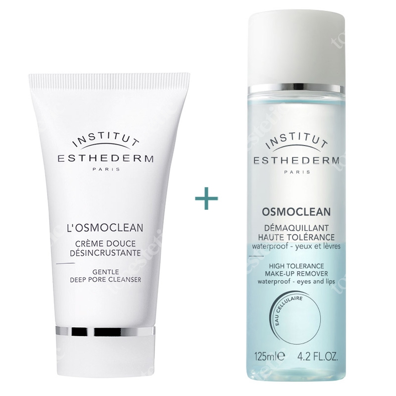 Esthederm Deep Pore Cleanser & Make-Up Remover ZESTAW Oczyszczający krem 75 ml + Płyn do demakijażu 125 ml