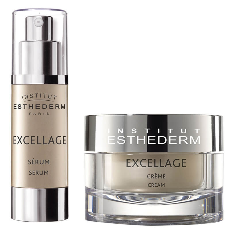 Esthederm Excellage Cream + Excellage Serum ZESTAW Głęboko odżywiający krem 50 ml + Głęboko odżywiające serum 30 ml