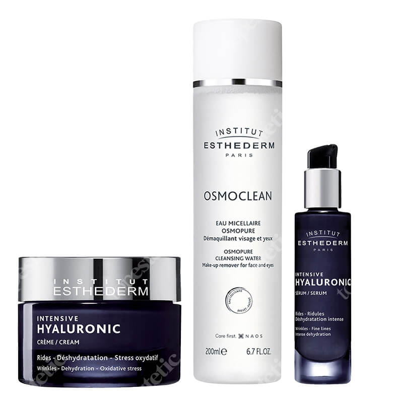 Esthederm Hyaluronic Special Set + Płyn micelarny GRATIS ZESTAW Płyn micelarny 200 ml + Serum z kwasem hialuronowym 30 ml + Krem z kwasem hialuronowym 50 ml
