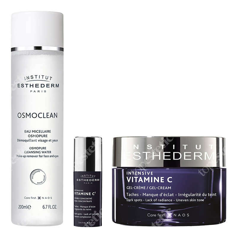 Esthederm Intensive Vitamine C Set + Płyn micelarny GRATIS ZESTAW Płyn micelarny 200 ml + Serum z witaminą C 10 ml + Żel-krem z witaminą C 50 ml