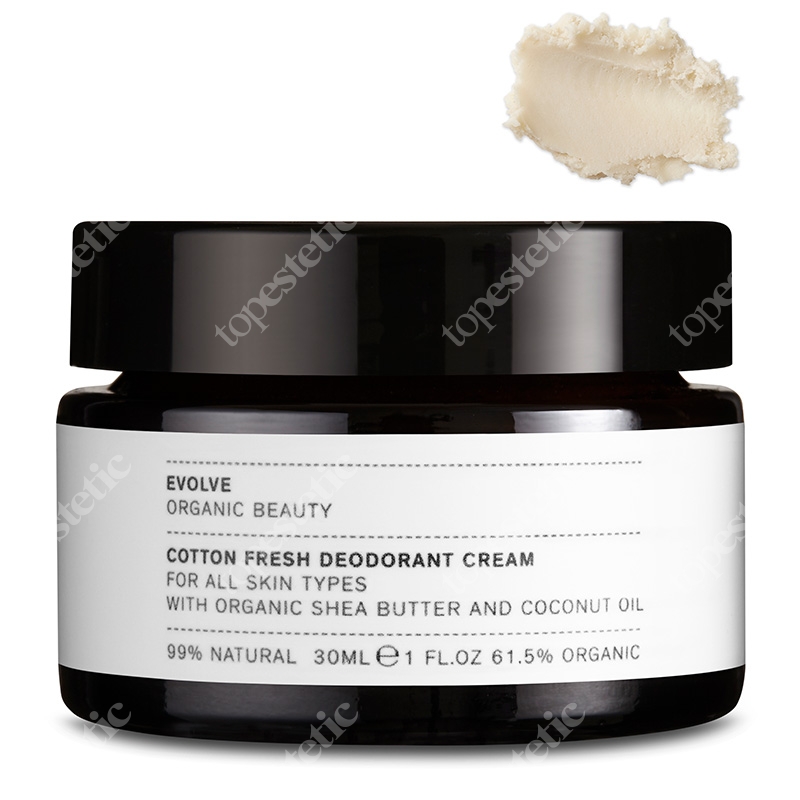 Evolve Organic Cotton Fresh Deodorant Cream Odświeżający kremowy dezodorant 30 ml