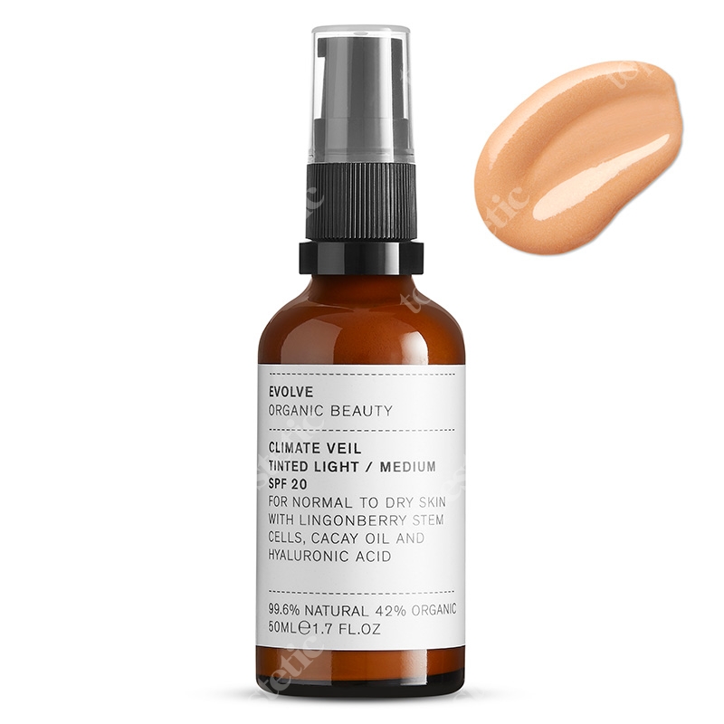 Evolve Organic Climate Veil Tinted Light / Medium SPF 20 Ochrona przed słońcem SPF20 50 ml