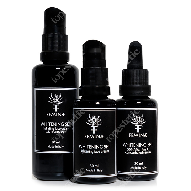 Feminae Whitening Set ZESTAW rozjaśniający, Serum 30 ml, Krem 50 ml, Krem 30 ml