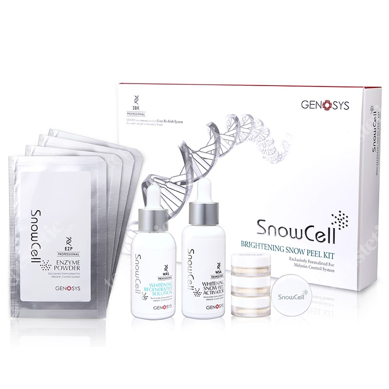 Genosys Snow Cell Brightening Kit ZESTAW Kuracja wybielająco-przeciwstarzeniowa 7 g, 50 ml, 10 ml
