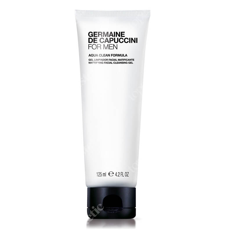 Germaine de Capuccini Aqua Mattifying Facial Cleansing Gel Lekki, odświeżający żel do mycia twarzy dla mężczyzn 125 ml