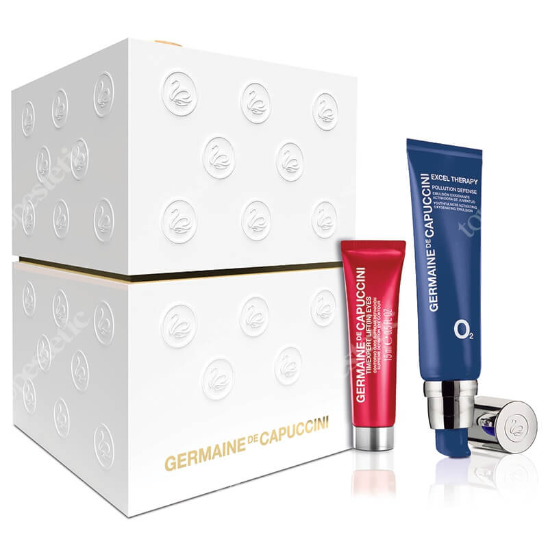 Germaine de Capuccini Excel Therapy O2 Emulsion ZESTAW Krem kontur oczu 15 ml + Emulsja ochronna przed zanieczyszczeniami 50 ml