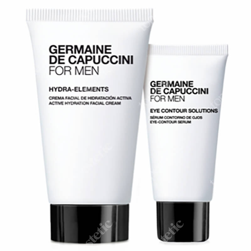 Germaine de Capuccini For Men Hydra Set ZESTAW Lekki krem - żel pod oczy dla mężczyzn 15 ml + Intensywnie nawilżający krem do twarzy 50 ml