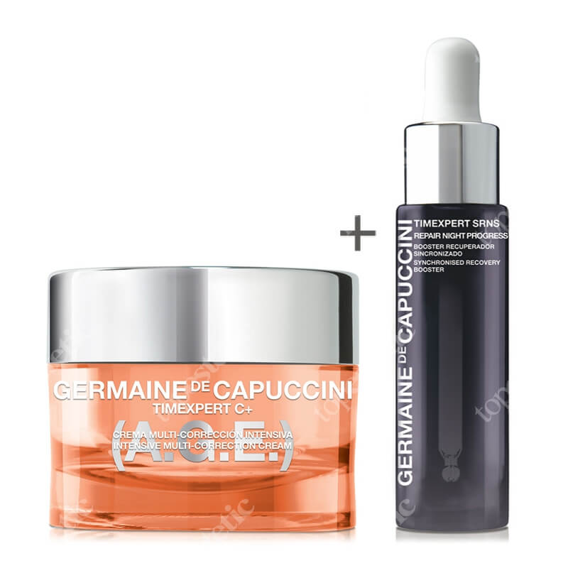 Germaine de Capuccini Intensive Multi-Correction Cream + New Repair Night Progress Serum ZESTAW Krem rewitalizujący 50 ml + Serum regenerujące 15 ml
