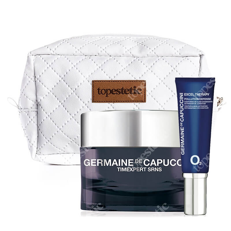 Germaine de Capuccini Intensive Recovery Cream + Pollution Defense Youthfulness Activating Oxy Eye Contour  ZESTAW Krem regenerujący 50 ml + Krem kontur oczu 15 ml + Kosmetyczka