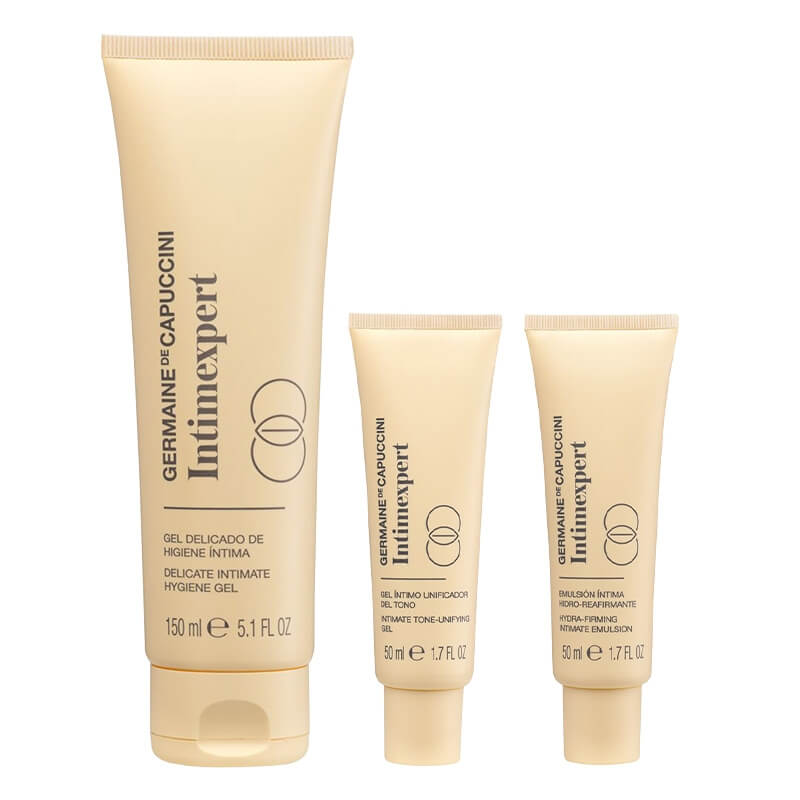 Germaine de Capuccini Intimate Care ZESTAW Delikatny żel do higieny intymnej 150 ml + Żel ujednolicający koloryt okolic intymnych 50 ml + Emulsja do pielęgnacji intymnej 50 ml