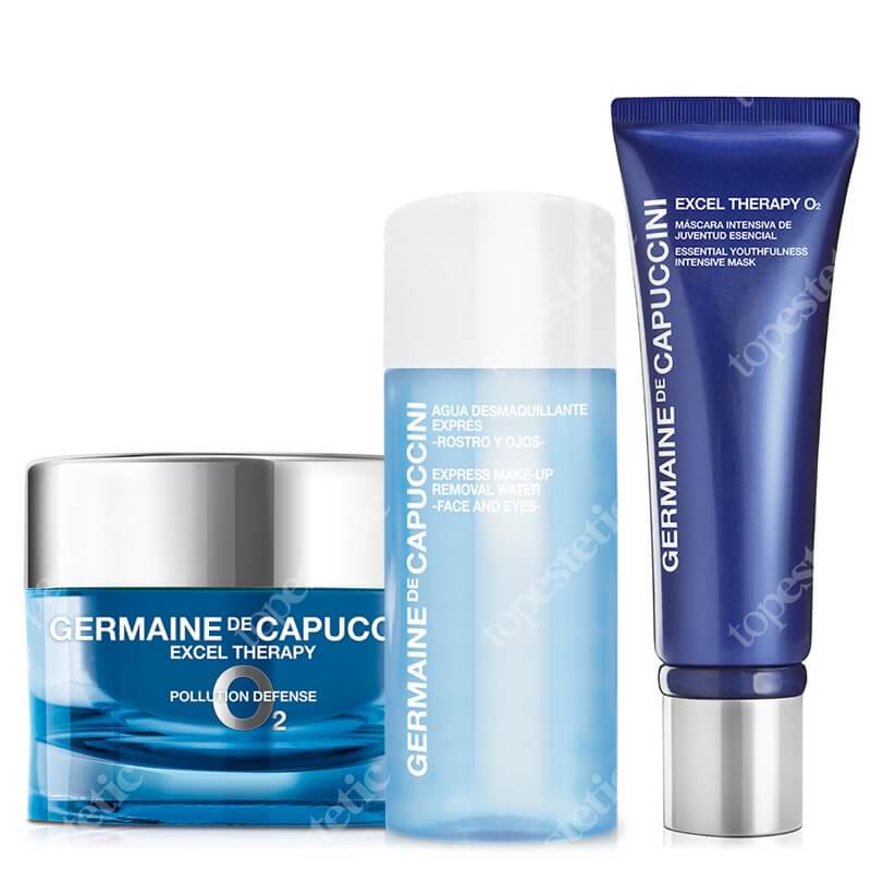 Germaine de Capuccini Love Your Skin ZESTAW Krem ochronny 50 ml + Woda do demakijażu 50 ml + Maska energetyzująca do twarzy 50 ml