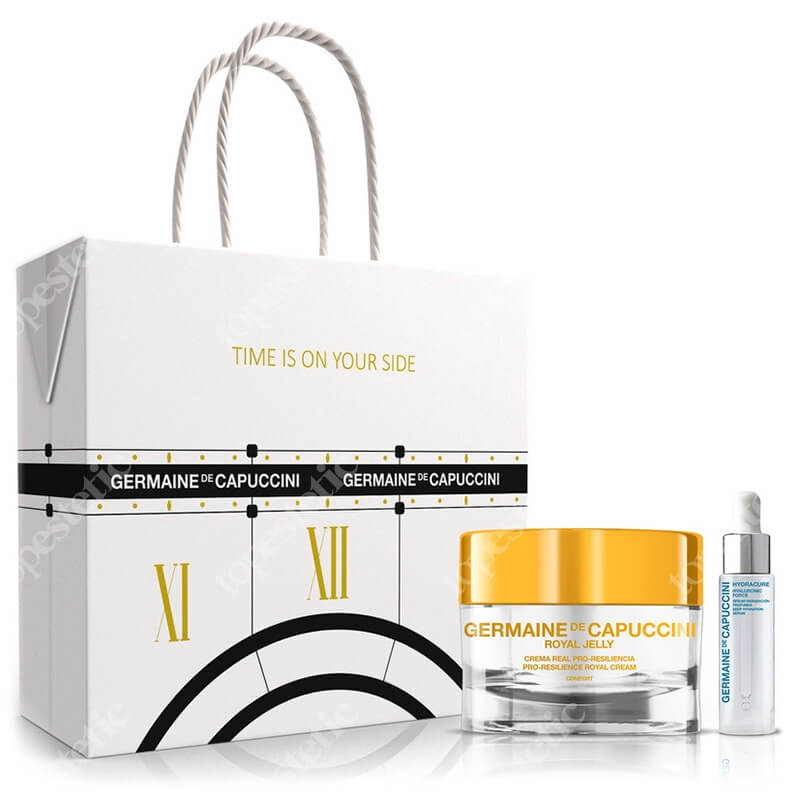 Germaine de Capuccini Moments Royal Jelly Comfort ZESTAW Serum z kwasem hialuronowym 15 ml + Krem do twarzy dla skóry suchej i normalnej 50 ml