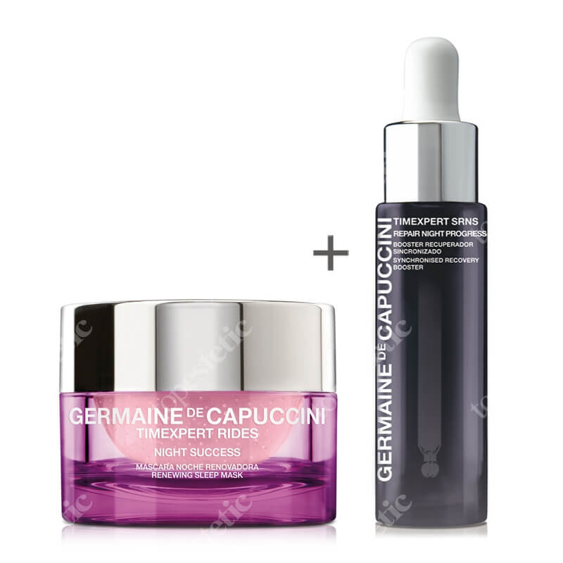 Germaine de Capuccini Night Success Renewing Sleep Mask + New Repair Night Progress Serum ZESTAW Maska odżywcza na noc 30 ml + Serum regenerujące 15 ml