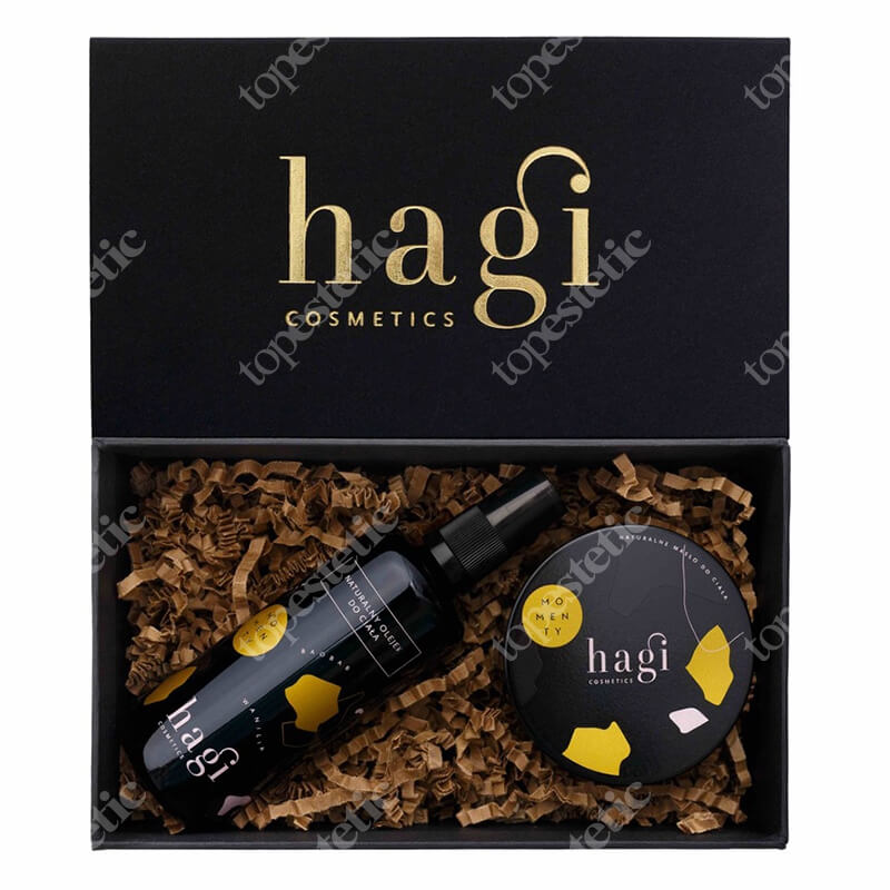 Hagi Momenty New ZESTAW Masło z ekstraktem z bursztynu i olejem z baobabu 100 ml + Olejek z ekstraktem z bursztynu i olejem z baobabu 100 ml