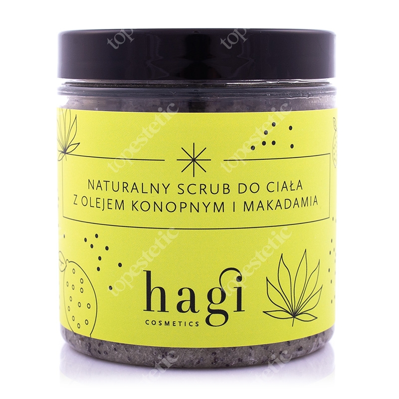 Hagi Naturalny Scrub Peeling cukrowy do ciała z olejem konopnym i