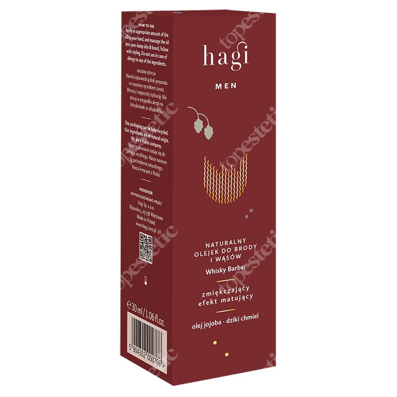 Hagi Whisky Barber Olejek Olejek do brody i wąsów 30 ml