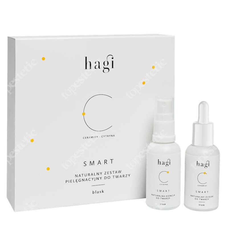 Hagi Zestaw do Masażu Twarzy SMART C ZESTAW Esencja odświeżająca i rozświetlająca 30 ml + Olejek do masażu twarzy z ceramidami 30 ml