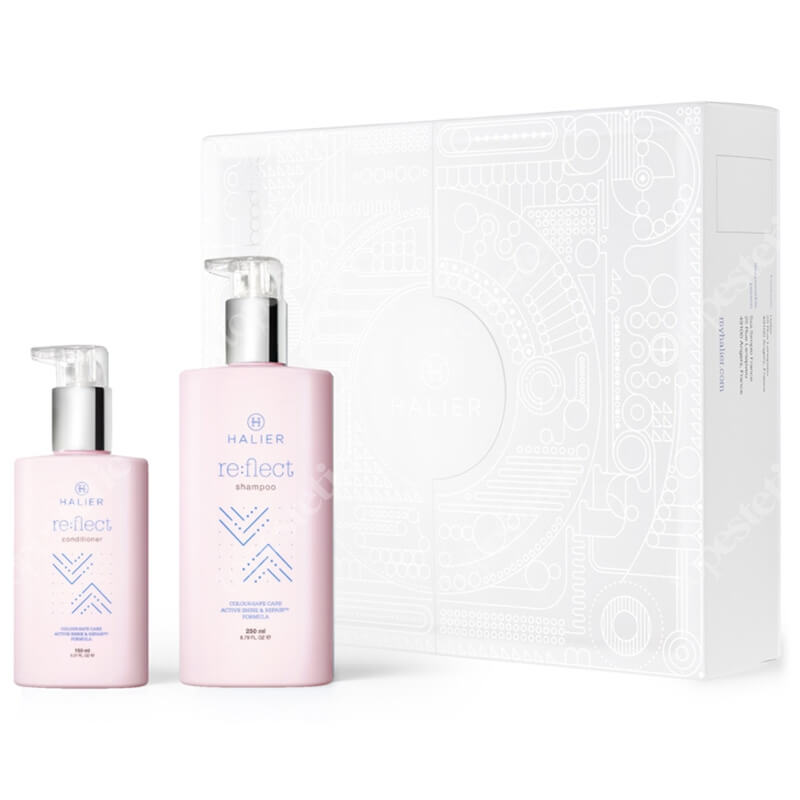 Halier Re:flect Set ZESTAW Szampon przywracający blask 250 ml + Odżywka 150 ml