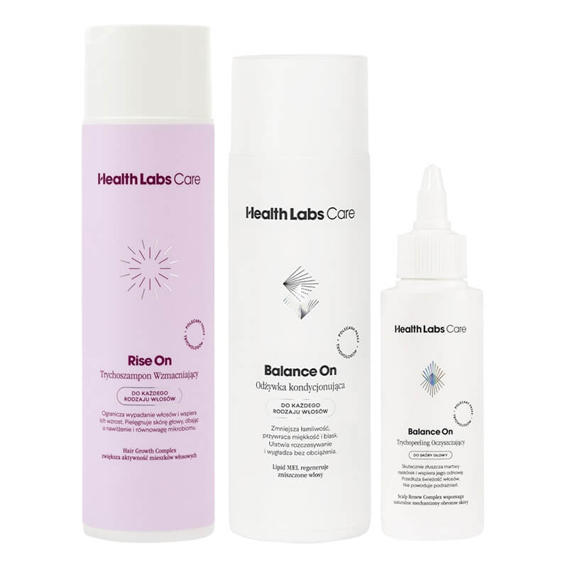 Health Labs Care Hair Care ZESTAW Trychoszampon 250 ml + Odżywka 200 ml + Trychopeeling 100 m