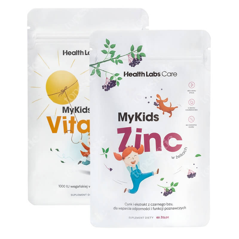 Health Labs Care MyKids ZESTAW Witamina D w żelkach 60 szt + Cynk dla dzieci w żelkach 60 szt