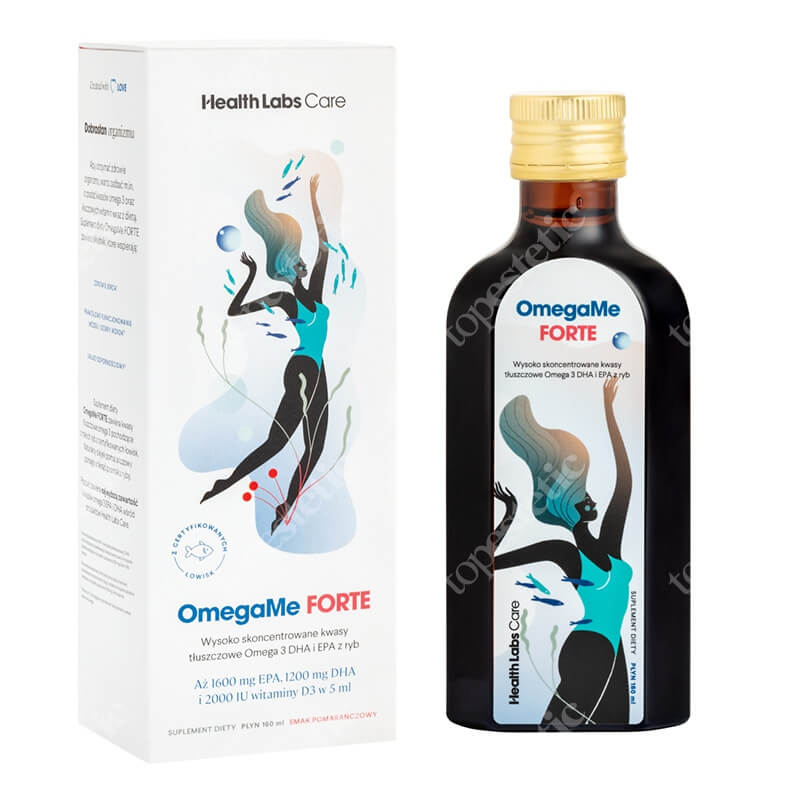 Health Labs Care OmegaMe Forte Wysoko skoncentrowane kwasy omega 3 DHA i EPA z ryb w płynie 160 ml