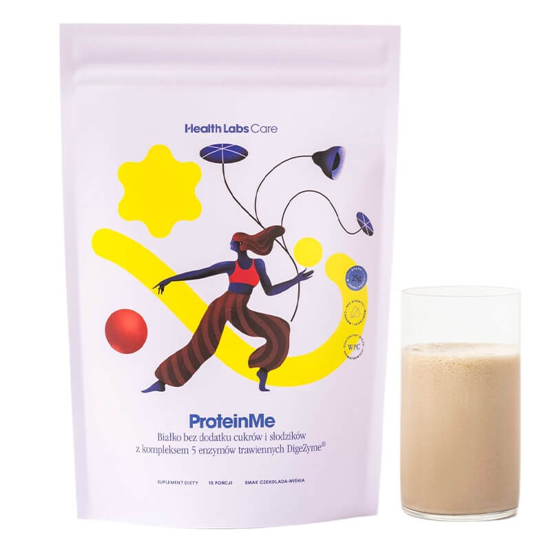 Health Labs Care ProteinMe Białko WPC z enzymami trawiennymi (smak czeko-wiśnia) 519 g