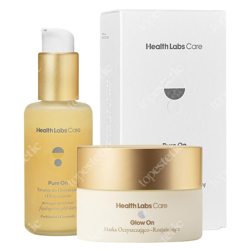 Health Labs Care Pure On Emulsion + Glow On Mask ZESTAW Emulsja do demakijażu i oczyszczania 100 ml + Maska 50 ml