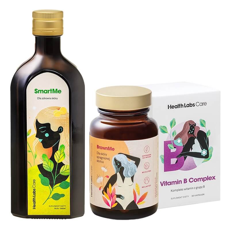 Health Labs Care Skin Condition ZESTAW SmartMe 250 ml + Antyoksydanty dla prawidłowej pigmentacji 30 kaps. + Kompleks witamin z grupy B 60 kaps