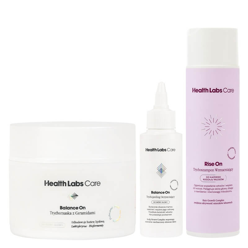 Health Labs Care Tricho Hair Care ZESTAW Trychopeeling 100 ml + Trychoszampon 250 ml + Trychomaska 175 ml