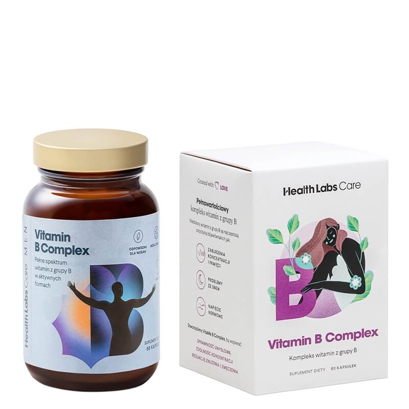 Health Labs Care Vitamin B Complex Couple Set ZESTAW Kompleks witamin z grupy B 60 kaps. + Kompleks witamin z grupy B dla mężczyzn 60 kaps