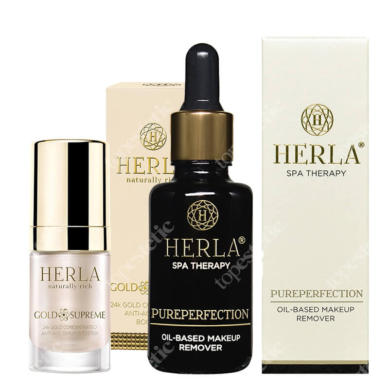 Herla Shine Skin ZESTAW Olejek do demakijażu 30 ml + Serum odmładzające 15 ml