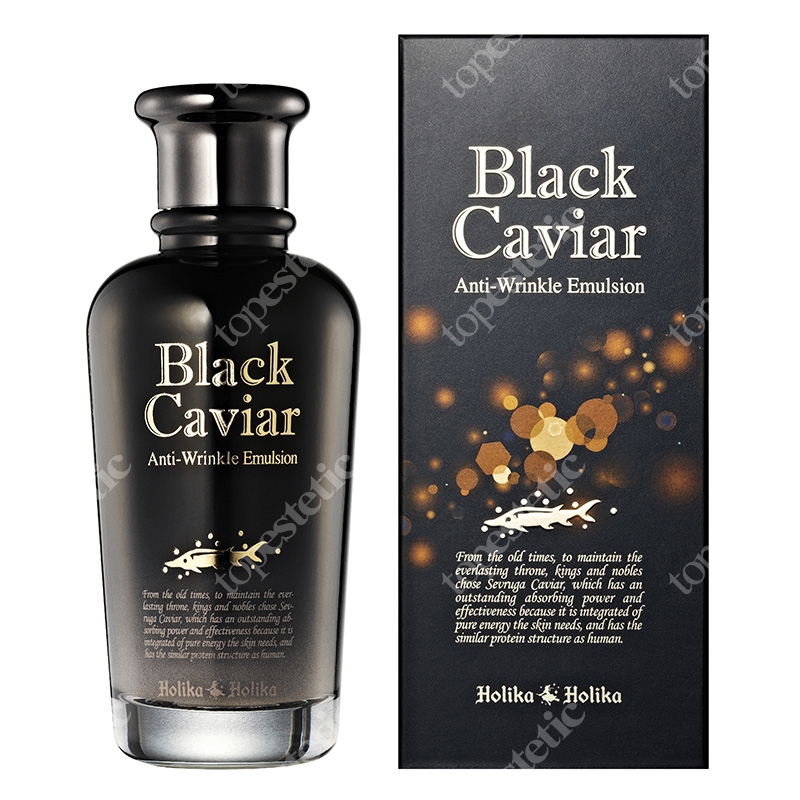Holika Holika Black Caviar Anti Wrinkle Emulsion Emulsja o właściwościach przeciwzmarszczkowych z kawiorem 120 ml