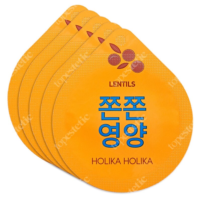 Holika Holika Superfoods Capsule Pack Lentils 5 Pack ZESTAW Maseczka całonocna z soczewicą 10 ml x 5 szt