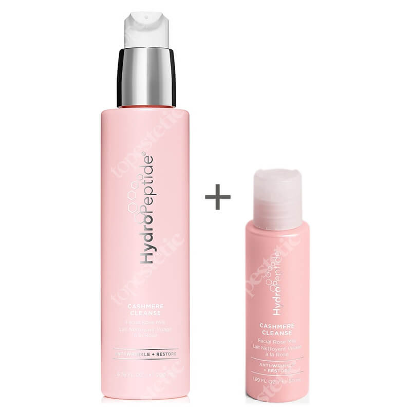 Hydropeptide Cashmere Cleanse + Travel Size ZESTAW Mleczko różane 200 ml + Mleczko różane 50 ml