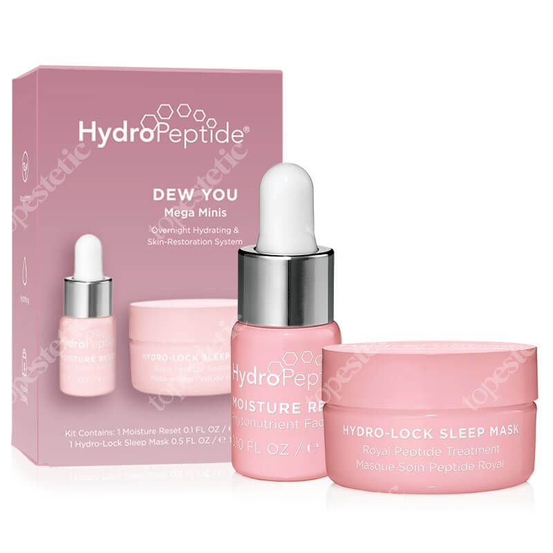 Hydropeptide Dew You Mega Minis ZESTAW Fitoodżywczy olejek do twarzy 3 ml + Królewska maska peptydowa 15 ml
