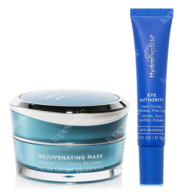 Hydropeptide Rejuvenating Face Mask + Eye Authority Eye Cream ZESTAW Maska odmładzająca 15 ml + Krem pod oczy na sińce, obrzęki i drobne zmarszczki 15 ml