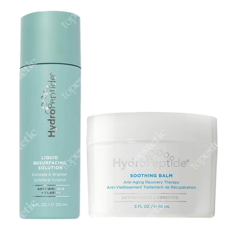 Hydropeptide Resurfacing Solution + Soothing Skin Recovery Balm ZESTAW Płyn złuszczający bez spłukiwania 120 ml + Łagodzący balsam do regeneracyjnej kuracji przeciwstarzeniowej 88 ml