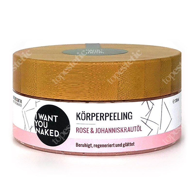 I want you naked Bodyscrub Rose and St. Johns Wort Oil Peeling - róża i olej z dziurawca zwyczajnego 200 ml