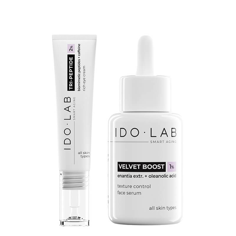 Ido Lab Brightening Skin ZESTAW Krem pod oczy 15 ml + Wygładzające i rozjaśniające serum 30 ml